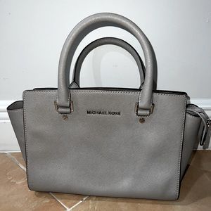 Michael Kors Saffiano Grey Medium Purse